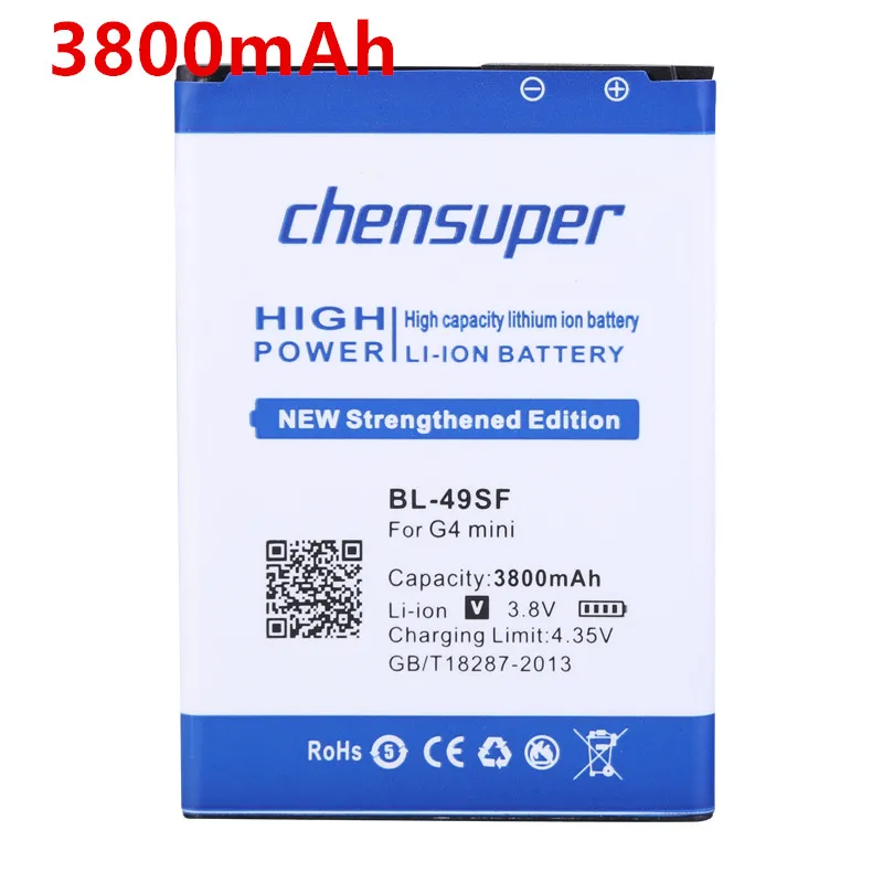 Новый BL-49SF аккумулятор chensuper 3800 мАч для LG G4 mini батарея G4C G4S H735T H525N G4mini miniG4 AKKU |