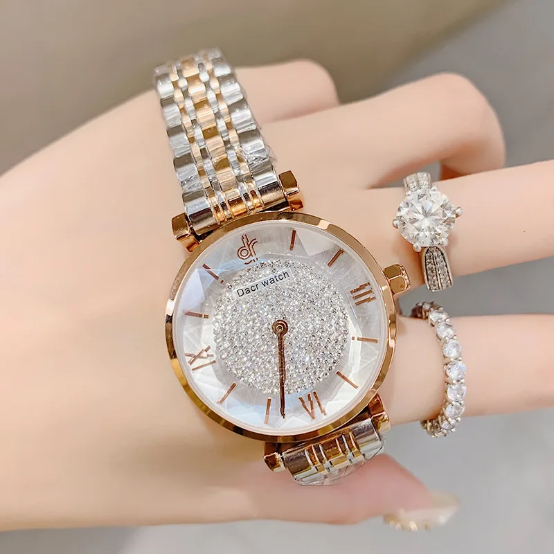 

Women's Watch 2019 New Korean Fashion Trends Waterproof Quartz Watch Full Star Model Diamond Watch Women