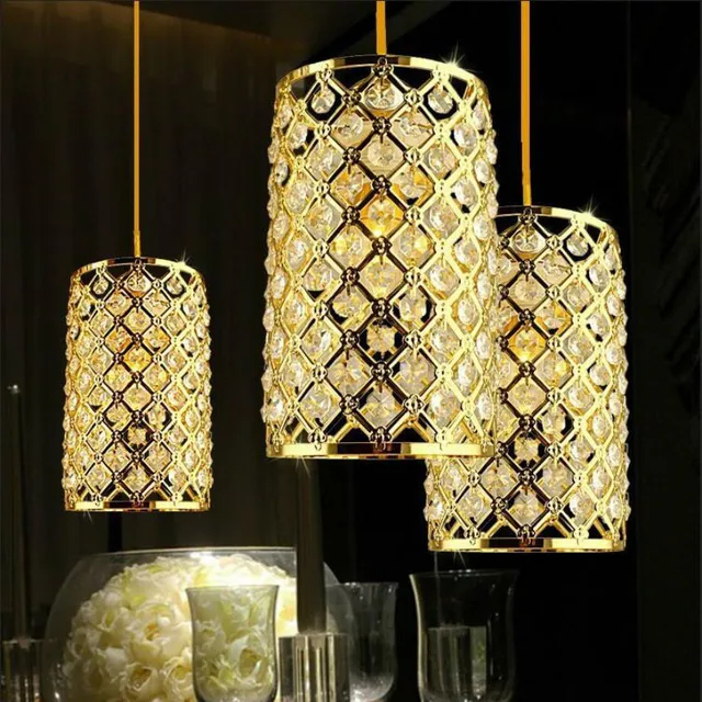 Crystal Gold Pendant Lamps E27 Led Chandelier Suspended Light For Crystal Gold Pendant Lamps E27 Led Chandelier Suspended Light For Kicthen Dinning Room Res Luminary