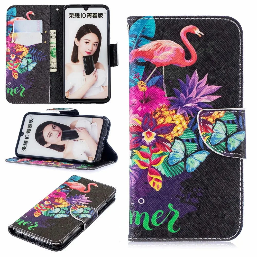 Custodia Per Huawei P Smart (FIG-LX1/FIG-L21) - Cover Rosa Con Slot E Cavalletto