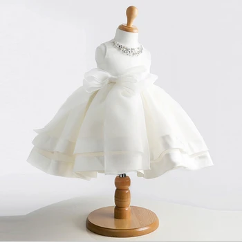 Ball Gown Flower Girl Dresses with Bow Beads New Ball Party Pageant Dress for Wedding Little Girls Kids/Children Dress lovely princess flower girls dresses with bow long pageant dress kids party dress ball gowns pink custom made