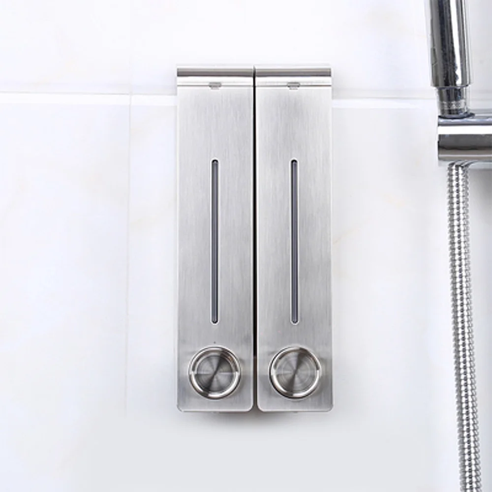 Light grey-2 SD-320 дозаторы жидкого мыла объемом 305 мл, дозатор мыла для ванной, шампуня, мыла для рук, дозатор общего давления, настенный умывальник для ванной комнаты и кухни - Цвет: Light grey-2