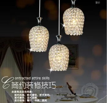 

top sales single light modern chrome pendant light Dia150mm crystal dinning room light fixtures