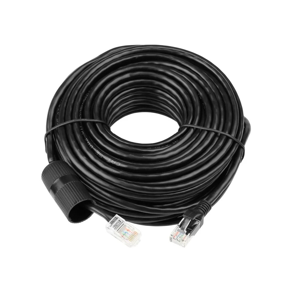 ESCAM 10 м 20 м 30 м 50 м cat RJ45 патч Открытый водонепроницаемый кабель Lan шнур сетевые кабели черный цвет для системы видеонаблюдения POE ip-камеры