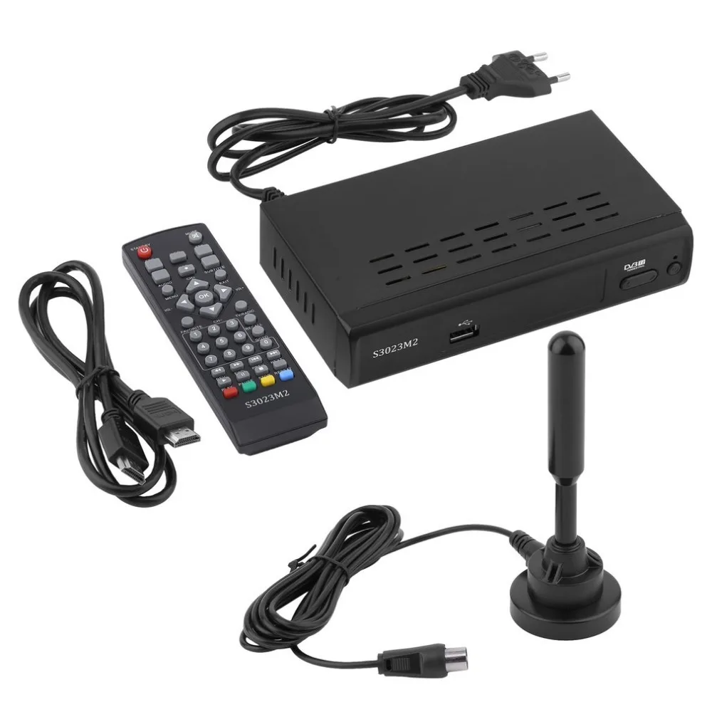 

Digital TV Stick Tuner HD DVB-T2 H.265 Receiver+ Remote Control +HDMI Cable+ Aerial Set Top Box HDMI Playback