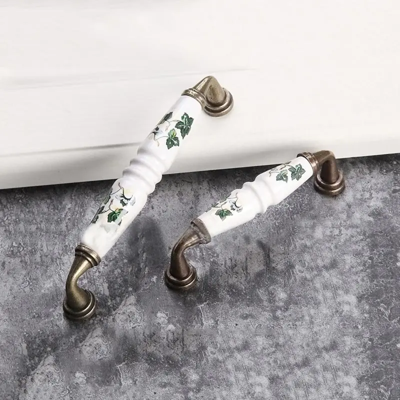 MEGAIRON Antique Furniture Handles Ceramic Handles for Kitchen Cupboards Cabinet Door Knobs Drawer Pulls MEGAIRON Antique Furniture Handles Ceramic Handles for Kitchen Cupboards Cabinet Door Knobs Drawer Pulls