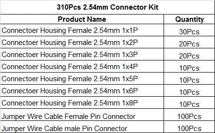 310 шт 2,54 мм мужской+ Женский Dupont провод перемычка и коннектор корпус комплект лучшая цена электрический блок электронные запасы