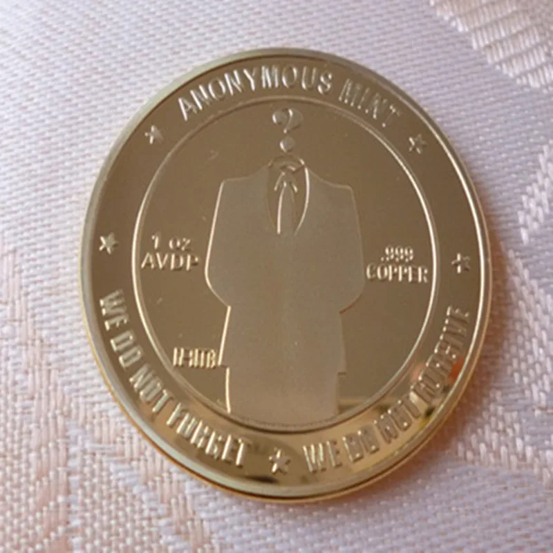 3 pcs mix 3 different 2015 internet currency theme anonymous bitcoin silver gold plated brass 40 mm souvenir decoration coin