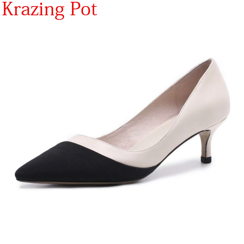 2018 superstar full grain leather thin high heels women pumps slip on shallow pointed toe elegant mixed colors wedding shoes L86 2018 superstar full grain leather thin high heels women pumps slip on shallow pointed toe elegant mixed colors wedding shoes L86