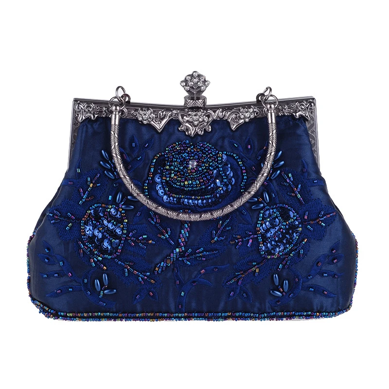 

Women handmade handbags vintage floral embroidery clutch party bags high quality dinner mini purses wedding purses sac a main