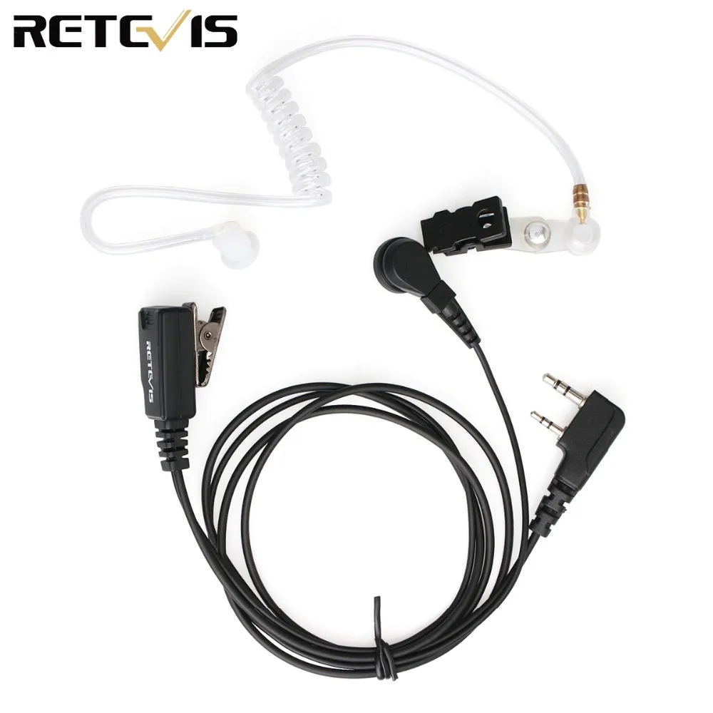 Акустическая Трубная гарнитура Retevis C9010A с 2 контактами наушники для Kenwood HYT BAOFENG
