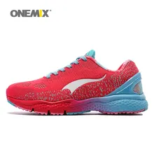 ONEMIX женщины кроссовки для женщин спортивные тренеры Красный zapatillas Размер спортивной обуви Открытый прогулки кроссовки Бесплатная доставка