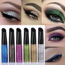 Профессиональный 6 цветов жидкий Блестящий подводка для глаз макияж водонепроницаемый фиолетовый золотой Сияющий Хэллоуин подводка для глаз Тени Косметика