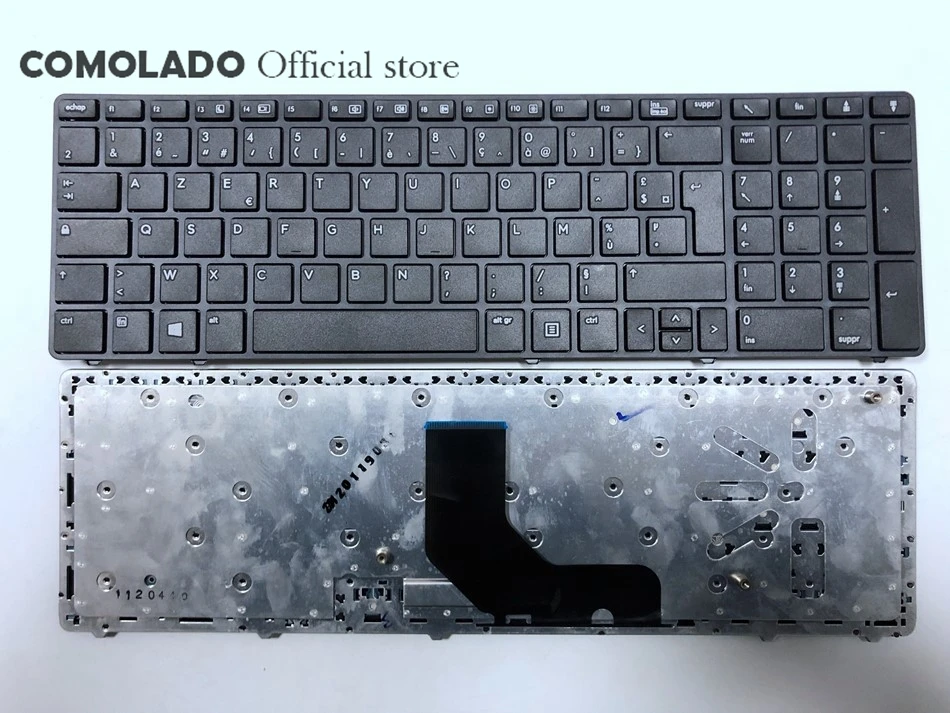 FR French Azerty Keyboard For HP EliteBook 8560p ProBook 6560b 6565b Black with Black frame keyboard FR Layout -1