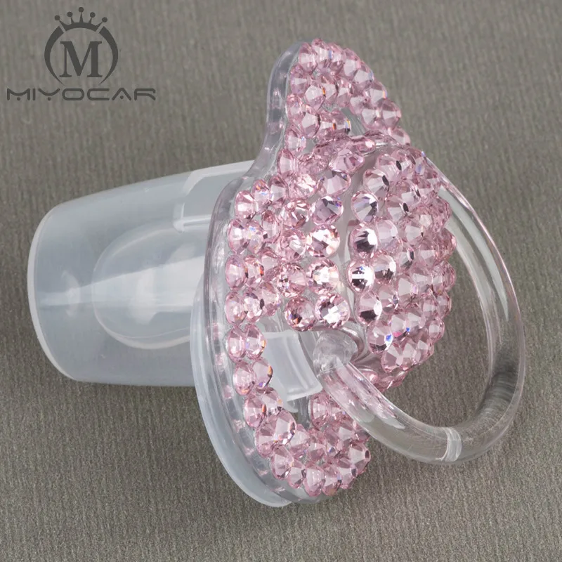 Miyocar Artesanal Brilhante Cristal Strass Bebê Chupeta - Mamilos Manequim Cocka & Clipes 4 Cor 11 Miyocar artesanal 4 cor brilhante cristal strass
