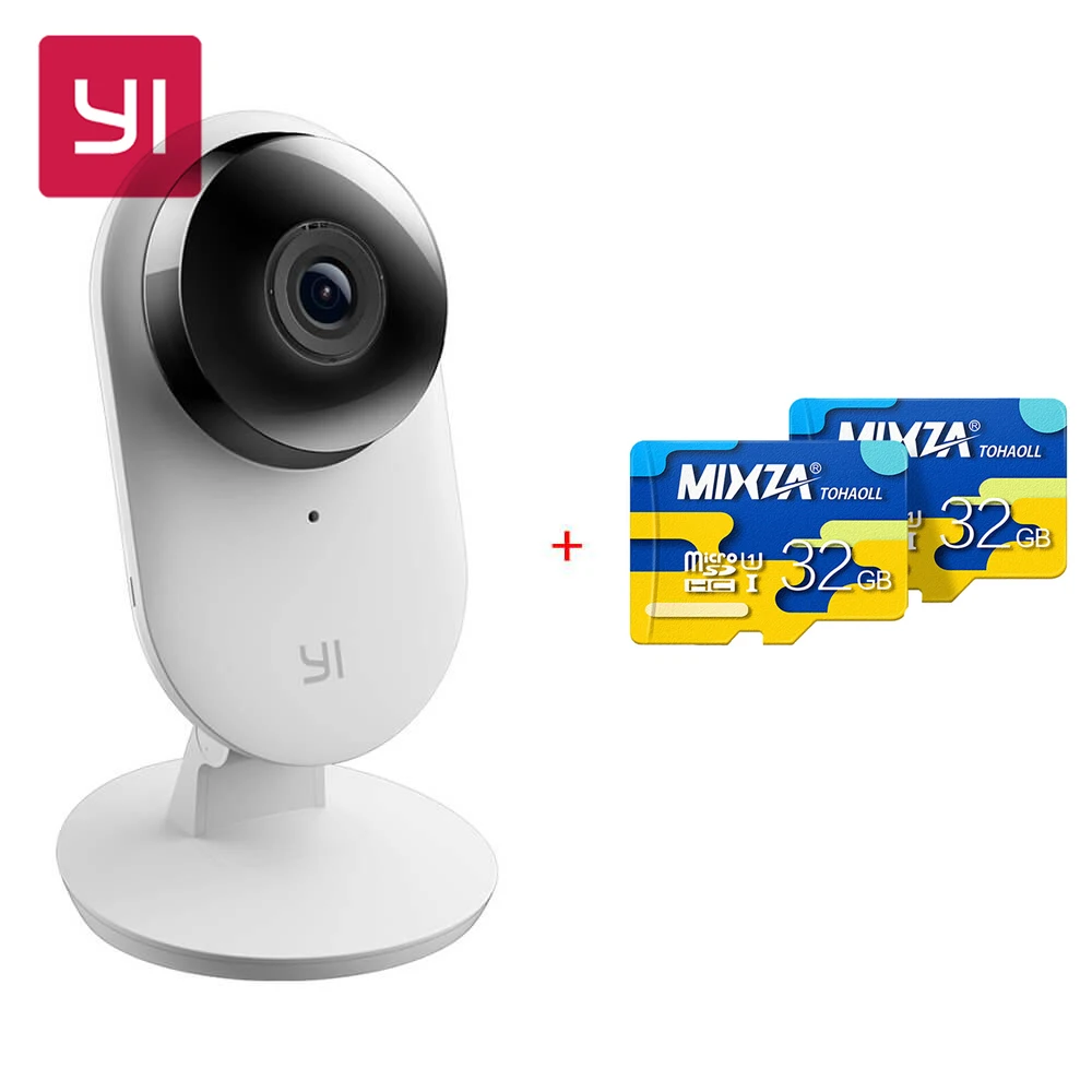 Offical Version Xiaomi Xiaoyi YI Home Camera 2 +32GB Micro SD FHD 1080P 130 Wide Angles Gesture Recognition Human Detection