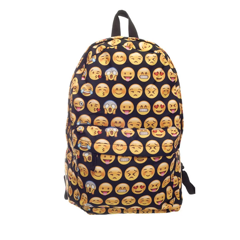 CHELLA Backpack School Printing Smiley Oxford Fashion Emoji Backpack Youth for Teenager Girls Boys Mochila BP0147