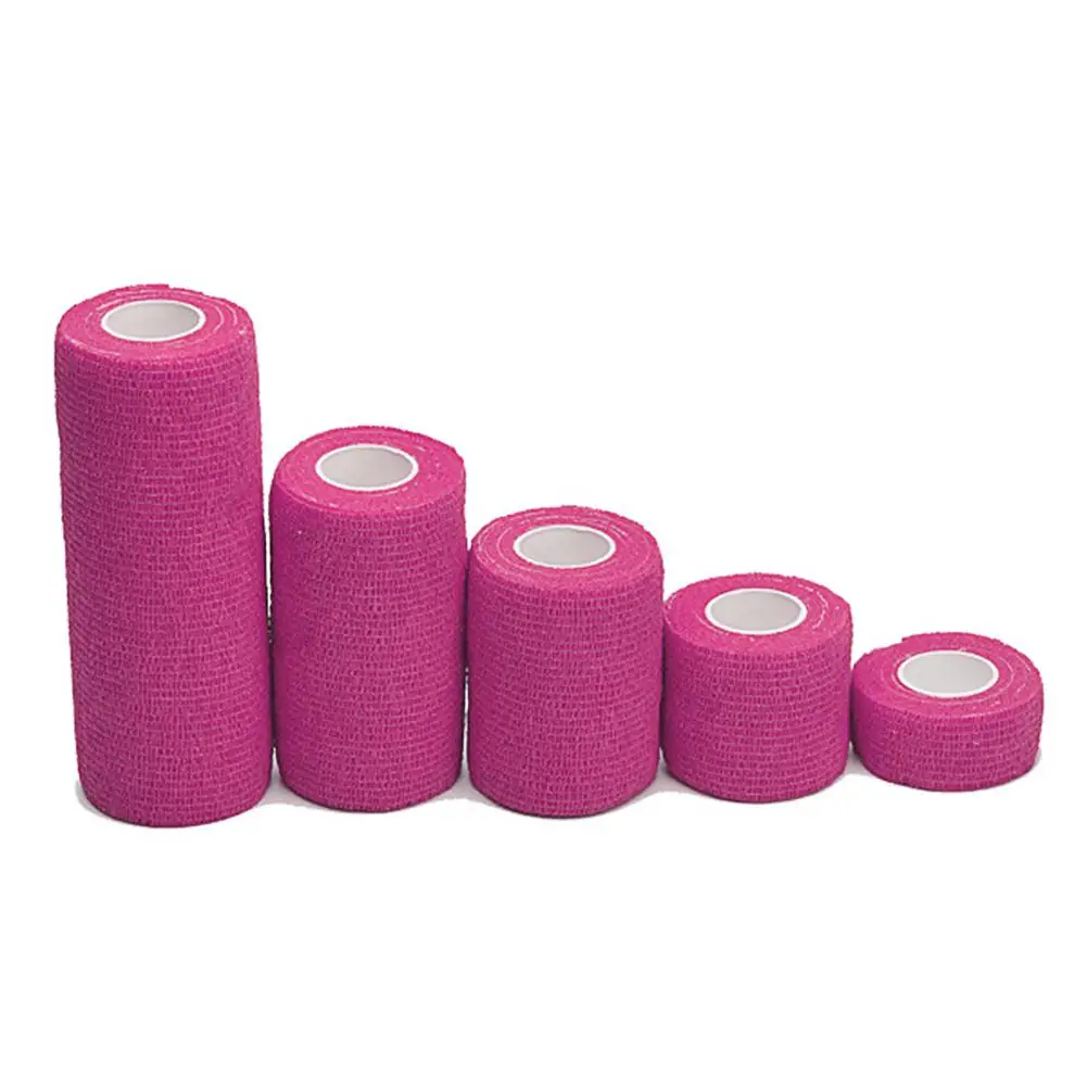 5 см х 4,5 м нетканый материал селфи-палка спортивная лента волейбол защита суставов пальцев Баскетбол лодыжки колено Защитная повязка эластопласт - Цвет: Розовый