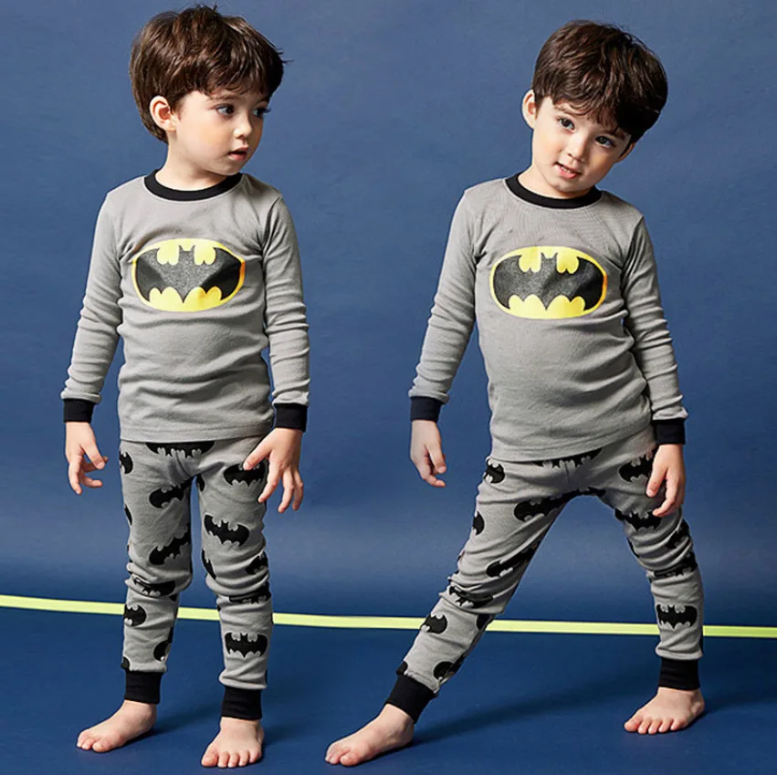 Boys Sleepwear Clothes Kids Batman Pajamas Set Children's Clothing Set