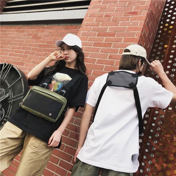 

Men Women Streetwear Waist Bag Functional Tactical Cross Shoulder Adjustable Chest Bag Hip Hop Style Bag