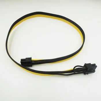 

50CM/60CM PCI-E 6pin to PCI-E 8(2+6)pin extention 1007 16AWG power cable for Server power,30pcs/lot DHL free shipping