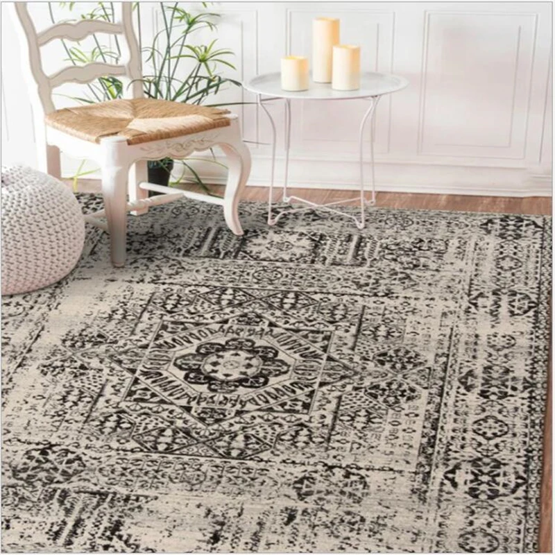 

AOVOLL European Classical Carpets For Living Room Soft Geometric Rugs For Bedroom Carpet Coffee Table Fashion Decorative M