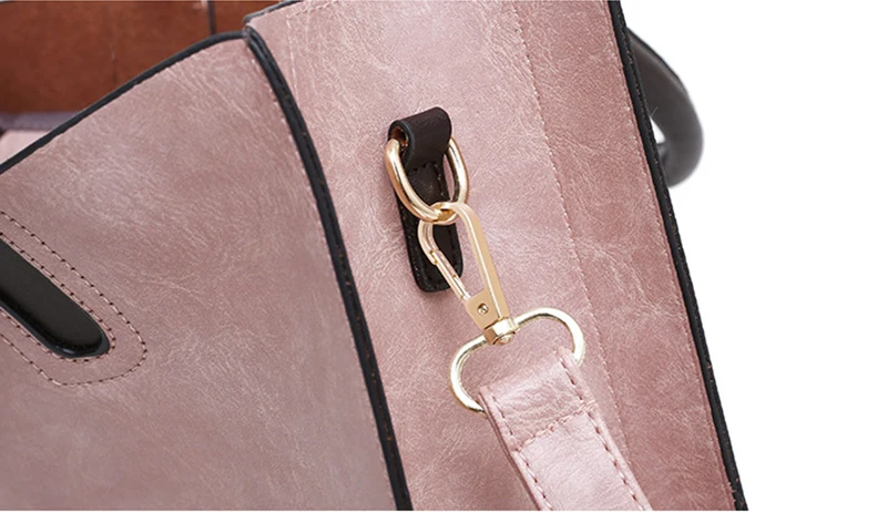 DRIGA, винтажная сумка из искусственной кожи, женская модная сумка на плечо, Женская вместительная сумка через плечо, 3 комплекта, Сумочка+ маленький кошелек