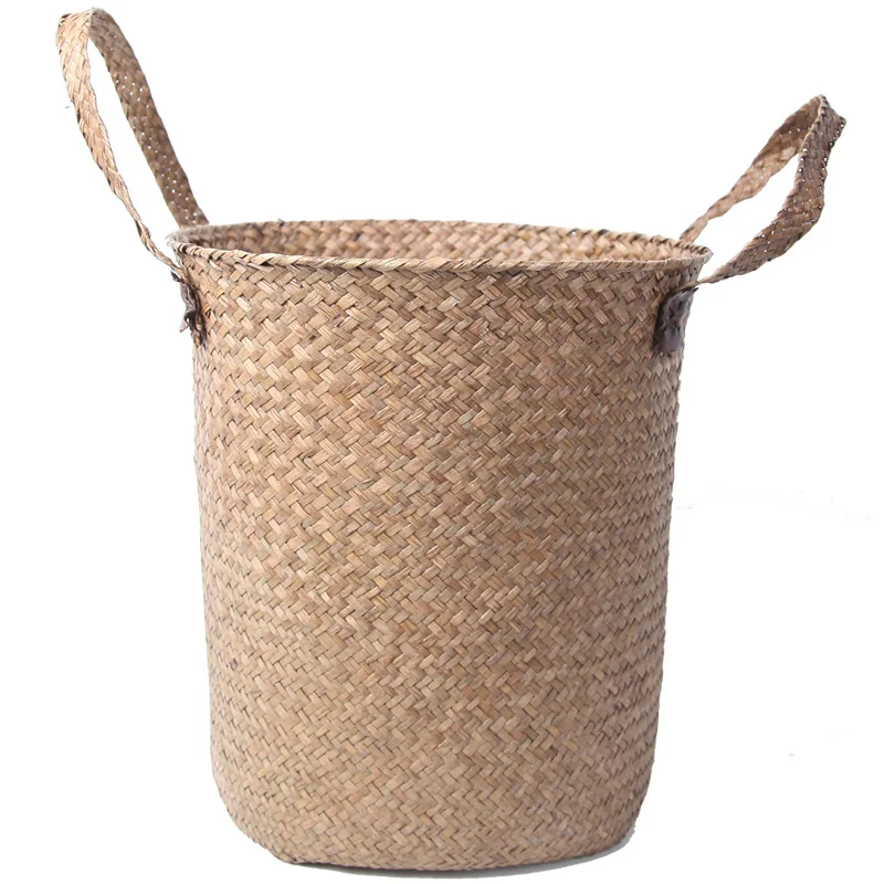 Европейский сизаль ручные плетеные корзины для одежды игрушки для мелочей плетеная корзина для хранения Контейнер держатель для хранения соломенные бочки цветочный горшок