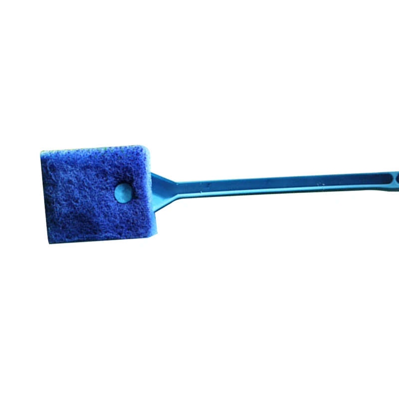 Щетка для чистки аквариума инструмент удаления водорослей Стекло Рыба топливный резервуар, скребок Губка Очиститель HG99 - Цвет: 40cm Blue
