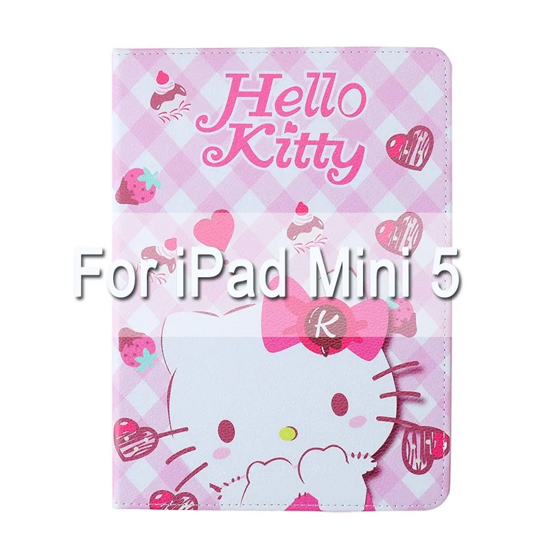 Роскошный чехол-подставка из искусственной кожи с розовым котенком, для ipad 2, 3, 4, чехол с функцией автоматического сна и пробуждения для mini12345 для нового ipad 9,7 air1 2 - Цвет: For mini5