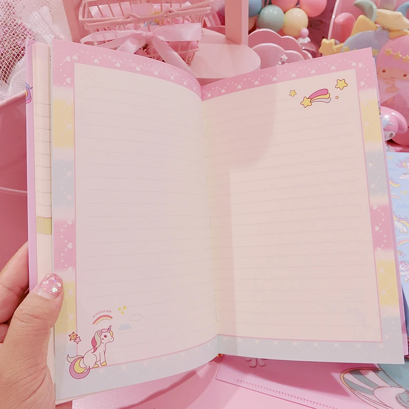 Мечта Единорог в твердом переплете блокнот наклейки для дневника Kawaii красочный внутренний бумажный блокнот школьный милый канцелярский подарок