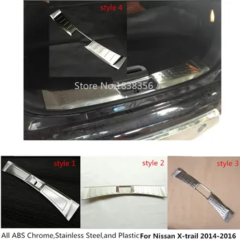 

For Nissan X-Trail Xtrail T32/Rogue 2014 2015 2016 Stainless Steel Inner Rear Bumper Trim Plate Trunk Pedal Luxury Hoods 1pcs