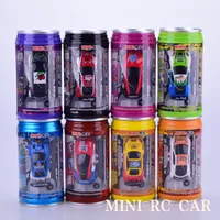 Hot Sale 8 Style Coke Can 1/63 mini drift RC led light Radio Remote Control Micro Racing Car Kid's desktop Toys Gifts 2