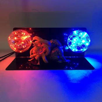 

Naruto Anime Figure Kurama Dolls Kyuubi VS One Tail Action Figure Resin Statue Bust Model Decoration Led light Toy Ver