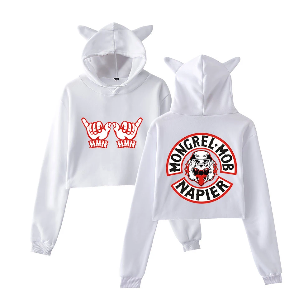 Mongrel Mob Cat Ear Hoodie Sweatshirt Sexy Girl Fashion Popular New European Style Harajuku 2018 NEW Sweatshirt oversized hoodie