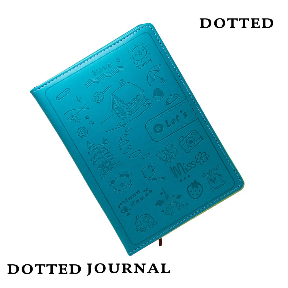 

Bullet Dotted Journal Dot Grid Notebook Hard Cover Diary Cartoon Lovely Dots Bujo Travel Planner