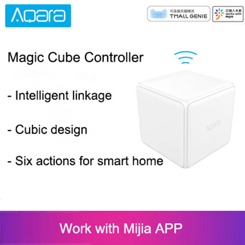 

[HOT]Xiaomi Aqara Magic Cube Controller Zigbee Version Controlled by Six Actions For Smart Home Device work with mijia home app