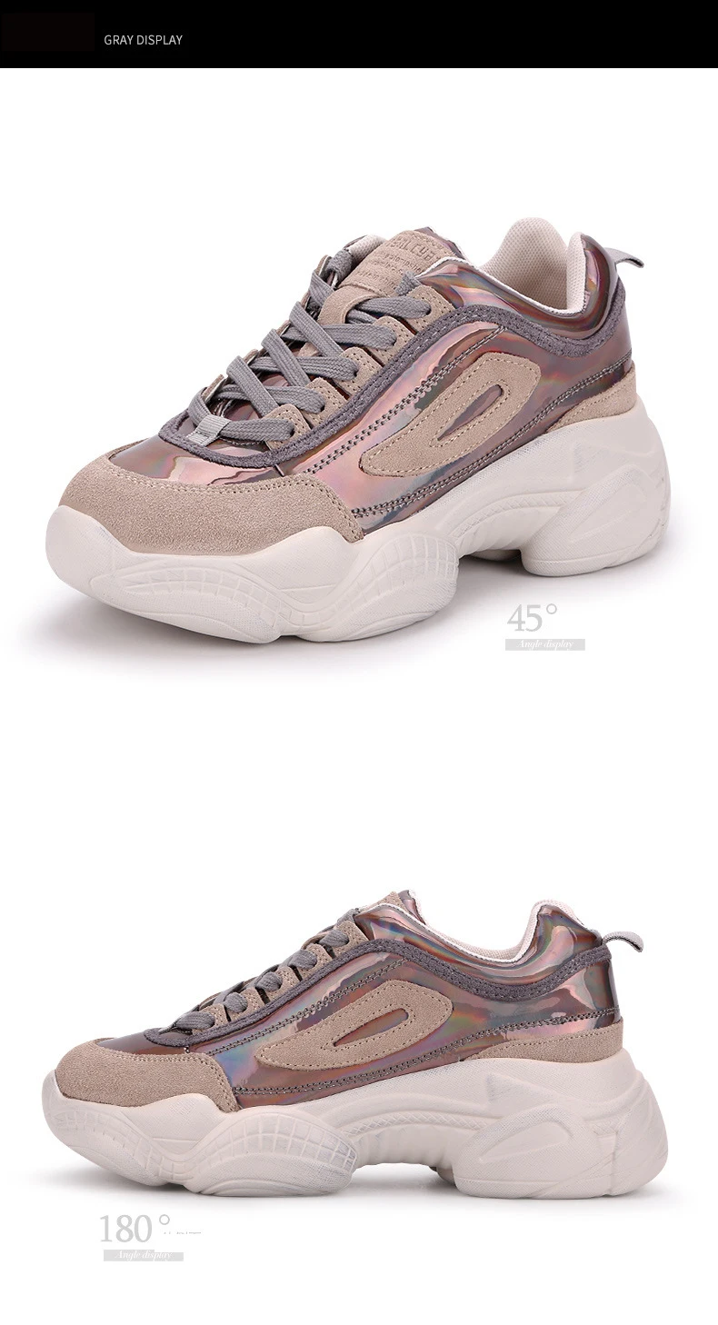 Обувь в стиле ретро для женщин не сужающийся книзу массивный спортивная обувь на платформе zapatos de mujer 2019 Весна chaussures femme Дамы Досуг footware
