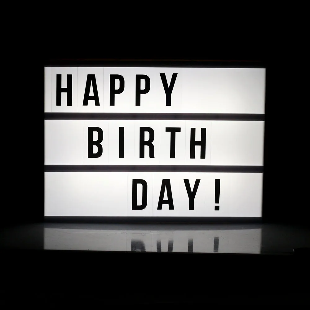 CHIBUY A4 size 3 line LED cinema light box Battery and DC round port Energized mode Cinematic Lightbox DIY letter light box