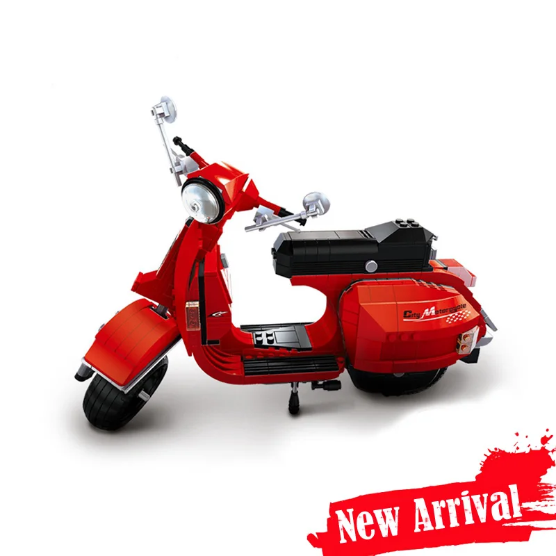

XINGBAO Technic The Vespa P200 Motorcycle 03002 732Pcs Technical Series Building Blocks Bricks Toys For Kids Vehicle Scale Model