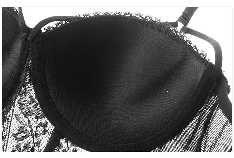 Sexy Bustier with cup Girdle Set with Straps Belt Breathable Fabric High Elasticity Lingerie black white underwear