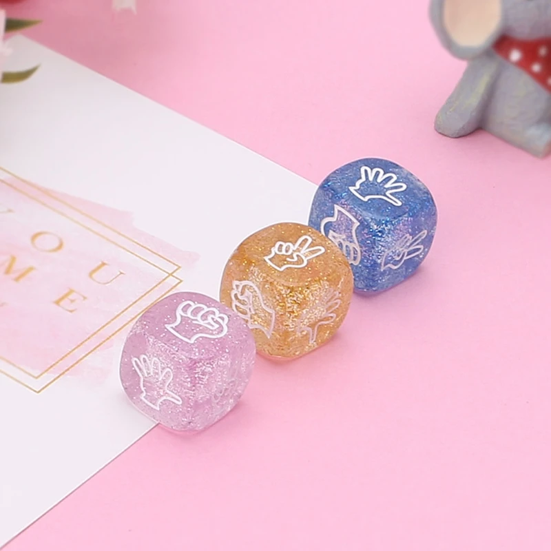 

20mm Resin Drinking Game Dice Rock Paper Scissors Finger-Guessin Bar Party Toys #0706