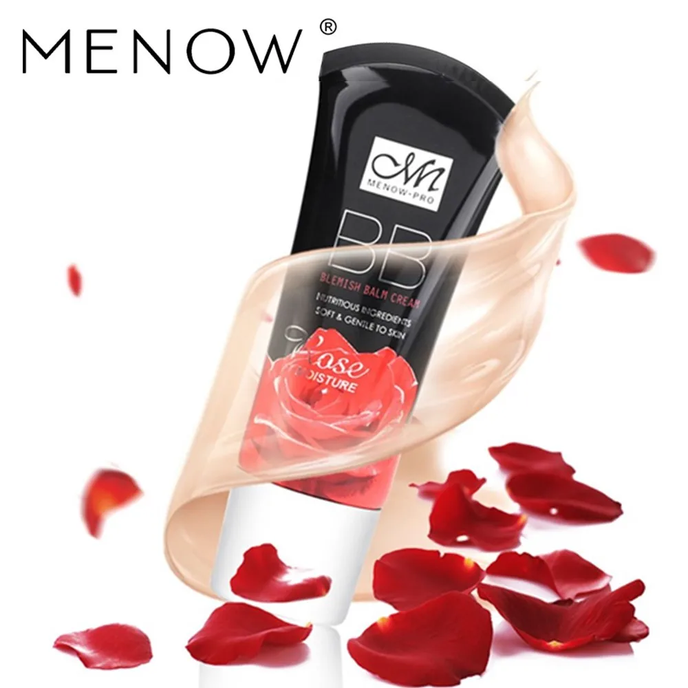 

MENOW Rose BB Cream Makeup Foundation Waterproof Concealer Brighten Cosmetics Tool Liquid Foundation BB Cream