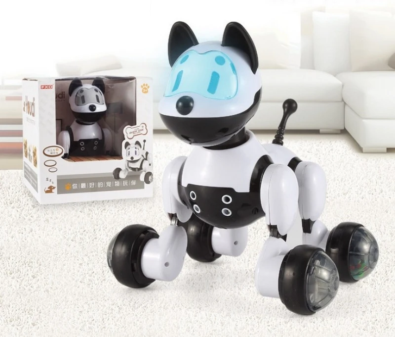 Controlado por Voz Gato de Estimação Inteligente com Cantar Frente para trás Etc. Comando de Voz Brinquedos Educativos Interativos Eletrônico Dacing Cão 6 Brinquedos e hobbies