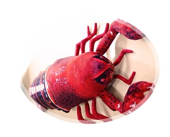

middle plush black-red lobster toy new simulation lobster doll gift about 90cm