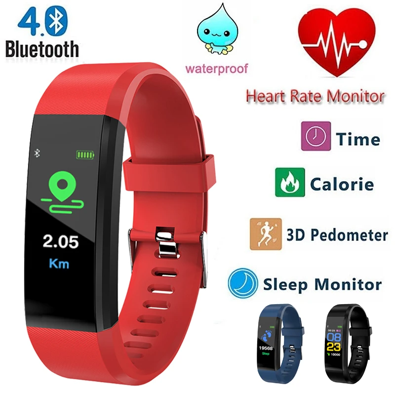 

Bluetooth Smart Bracelet Smart Wristband Fitness Tracker Step Counter Pedometer Smartband Sports Bracelet Band For Android iOS