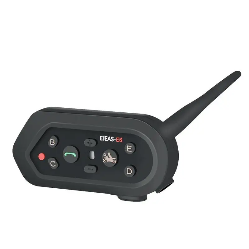 

EJEAS E6 Bluetooth Motorcycle Accessories Helmet Headset 6 Risers Intercom 1200m VOX Microphone Speaker Metal Clamps New