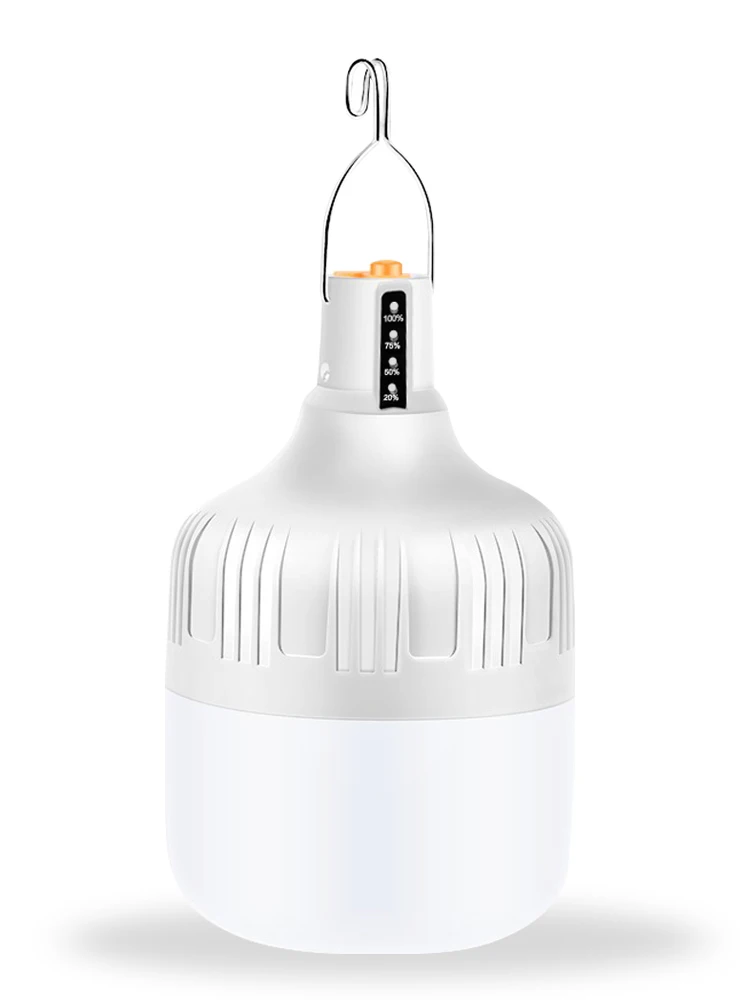

LED bulb energy-saving lamp E27 outdoor camping Portable light 18650 battery long Durable life