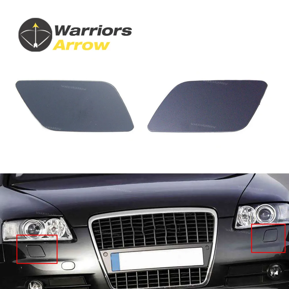 

4F0955275 4F0955276 For Audi A6 C6 Quattro S6 2005 2006 2007 2008 Pair Front L R Bumper Headlight Washer Cover Random Color
