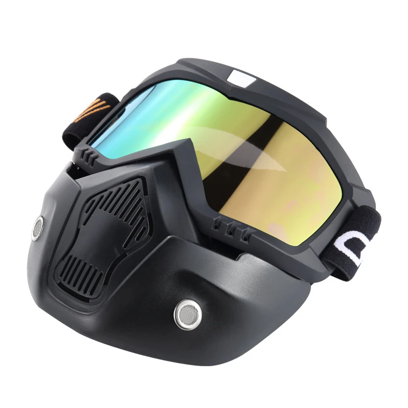 

MoFlyeer Motocross Goggles Motorcycle Goggles Anti-Fog Lens Riding Protective Helmet Face Eyewear Shield Mask Nose Protection Ma